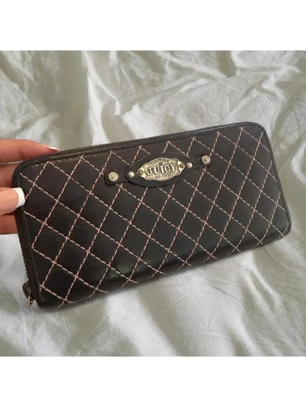 Vintage Juicy Couture Quilted Zip-Around Wallet